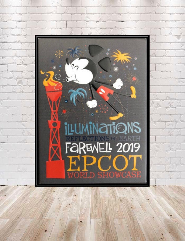 Epcot Illuminations Poster Epcot Poster Disney Poster Disney World Poster Farewell to Illuminations Poster Epcot Poster