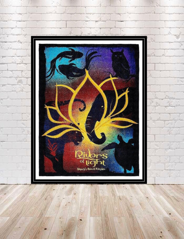 Rivers of Light Poster Animal Kingdom Poster Vintage Disney Poster Disney World Poster River of Lights Poster Wall Art