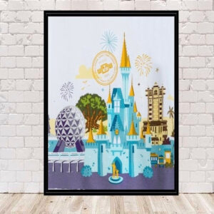 Disney World Poster Vintage Disney Poster Magic Kingdom Poster Epcot Poster Animal Kingdom Poster Hollywood Studio Poster Disney Parks