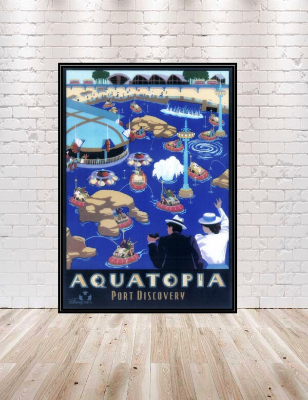 Aquatopia Poster Vintage Disney Poster Vintage Disney World Poster Disney Sea Poster Tokyo Disney Poster Port Discovery Poster