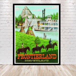 Frontierland Poster Vintage Disney Poster 8x10, 11x14, 13x19 Disneyland Poster Disney World Poster Magic Kingdom Poster Walt Disney World