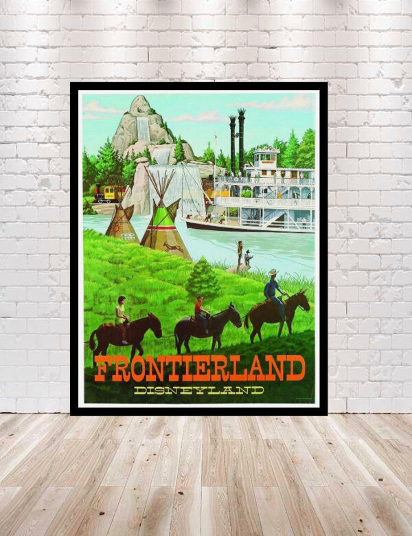 Frontierland Poster Vintage Disney Poster 8x10, 11x14, 13x19 Disneyland Poster Disney World Poster Magic Kingdom Poster Walt Disney World
