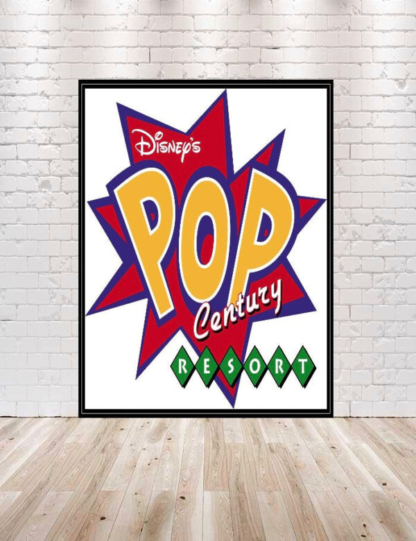 Disney Pop Century Resort Poster Pop Century Poster Vintage Disney Poster Disney World Poster Disney Hotel Poster
