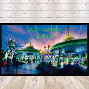 Alien Swirling Saucers Poster Toy Story Poster 8x10, 11x14, 13x19, 16x20, 18x24 Hollywood Studios Poster Toy Story Land Poster Disney Poster