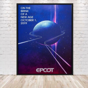 Epcot Poster Vintage Epcot D23 Poster 8x10, 11x14, 13x19, 16x20, 18x24 Spaceship Earth Poster Vintage Disney Poster Epcot New Age Poster