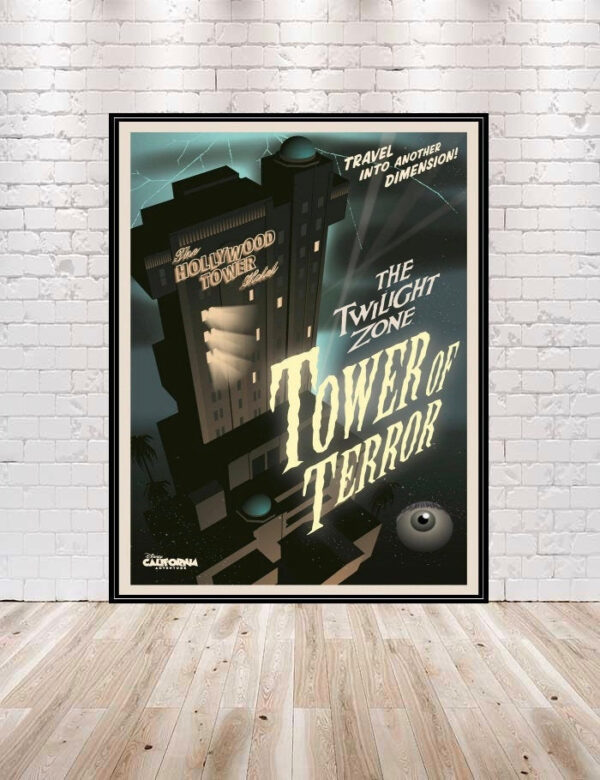 Tower of Terror Vintage Disney Attraction Poster