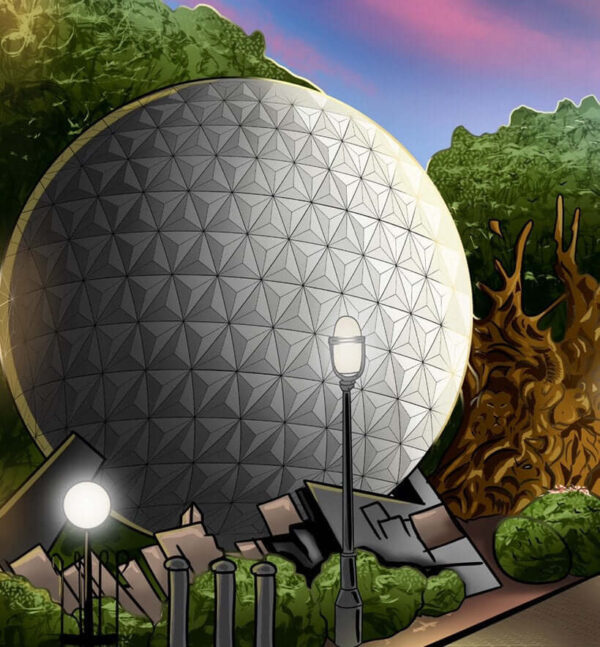 Disney World Poster Disney four parks Attraction Poster Magic Kingdom Epcot Animal Kingdom Hollywood Studios  Tower of Terror Tree of Life