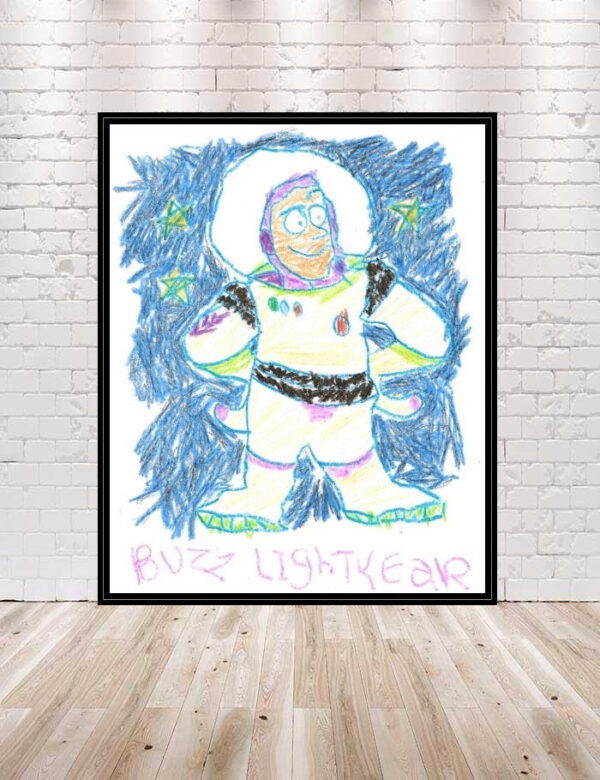 Buzz Lightyear Poster Vintage Disney Poster Andy's Room Poster Andy Drawing Toy Story Disney World Poster Attraction Poster Toy Story Land
