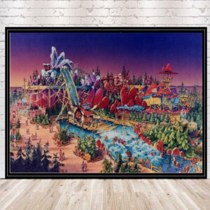 Dudley Do Right Ripsaw Falls Poster Universal Studios Poster Attraction Poster Dudley Do Right poster Islands of Adventure Concept Art