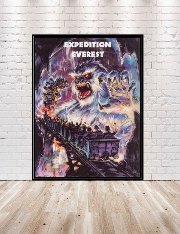 Expedition Everest Poster Animal Kingdom Poster Vintage Disney Attraction Wall Art