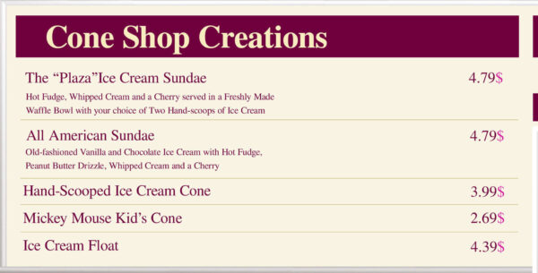 Disney Plaza Ice Cream Parlor Poster Disney Poster Disney Attraction Poster Magic Kingdom Poster Vintage Main Street Ice cream Parlour