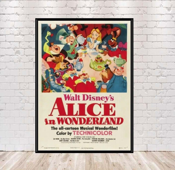 Alice in Wonderland Vintage Disney Movie Posters