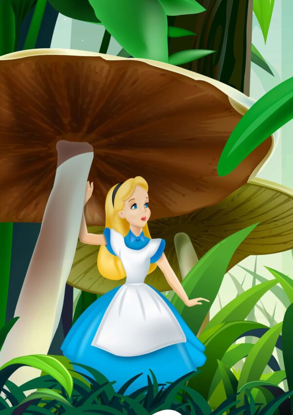 Alice in Wonderland Poster Disney Poster Disney Movie Poster Attraction Poster Vintage Disney World Poster Classic Disney Movie Disneyland