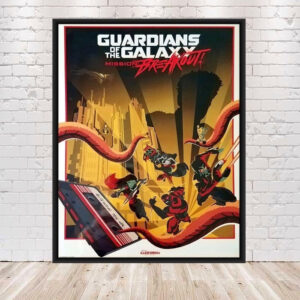 Guardians Of The Galaxy Mission Breakout Poster Disney Attraction Poster Vintage Disneyland Poster California Adventure Poster Wall Art