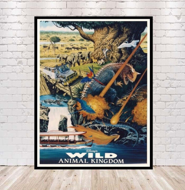 Animal Kingdom Poster Disney Park Attraction Poster Vintage Disney Poster Tree of Life Poster Dinosaur Poster Kilimanjaro Safari Poster