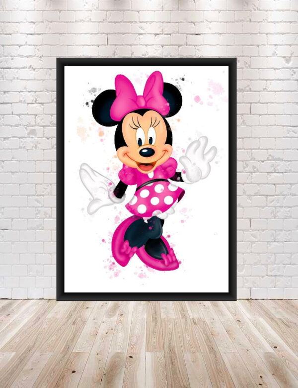 Minnie Mouse Poster Disney Minnie Mouse Water Color Poster
