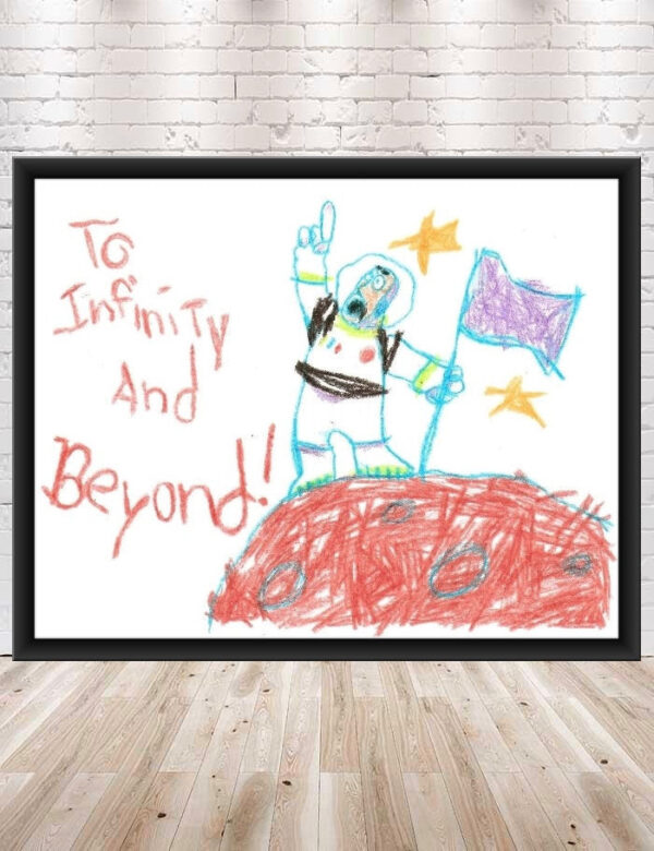 Buzz Lightyear Poster Vintage Disney Toy Story Poster Andy's Room Poster Andys Drawing Disney World Poster To Infinity And Beyond Disneyland