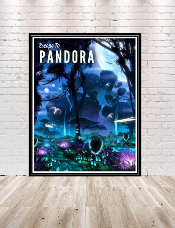 Pandora Poster Disney Attraction Poster Avatar Flight of Passage Poster Animal Kingdom Escape to Pandora Poster Travel Poster Christmas Gift