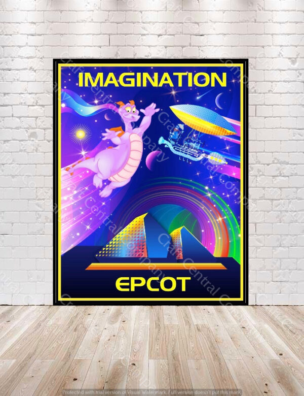 Imagination with Figments Poster Disney Epcot Center Attraction Poster