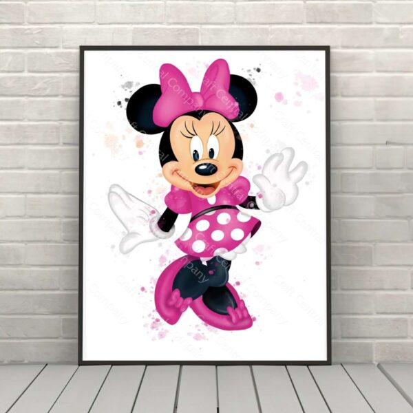 Minnie Mouse Poster Disney Minnie Mouse Water Color Poster
