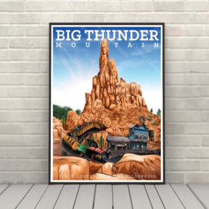 Big Thunder Mountain Poster Frontierland Disney Attraction Poster Vintage Disney Magic Kingdom Poster